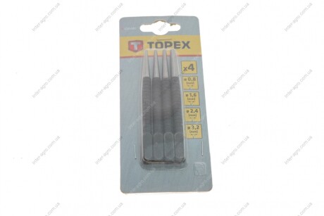 Пробиватель для гвоздей, набор 4 шт. (про-во) Topex 03A440