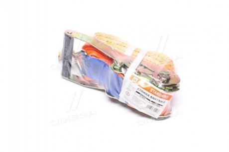 Стяжка груза, 3t. 50mm.x8m.(0.5+7.5) пластик. ручка <STANDARD DK> Дорожня карта ST-3915