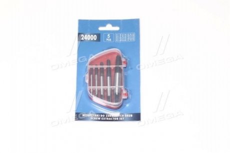 Екстрактори зламаних гвинтів: 1/8" до 3/8", набір 5 шт. [12/120](VOREL) YATO 24000