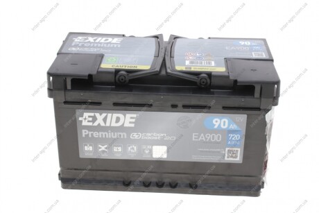 Акумулятор 90Ah-12v PREMIUM (315х175х190), R, EN720 EXIDE EA900 (фото 1)