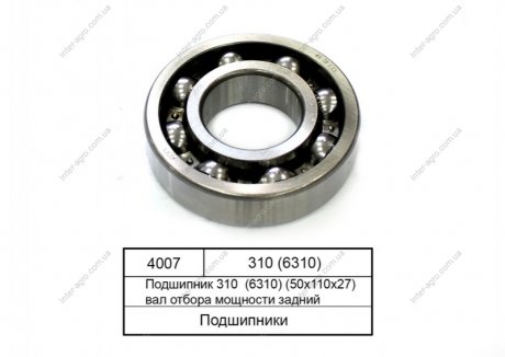 Подшипник 310 (6310) (Kinex) KINEX BEARINGS, a.s. 310 (6310)