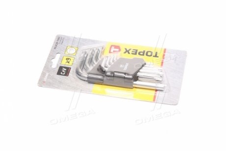 Ключи шестигранные Torx T10-T50, набор 9 шт.*1 уп. Topex 35D960