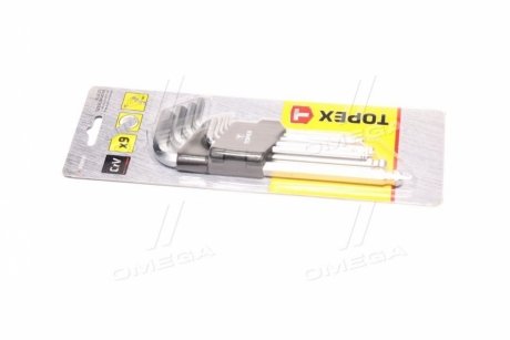 Ключи шестигранные 1.5-10 мм, набор 9шт.*1 уп. Topex 35D957