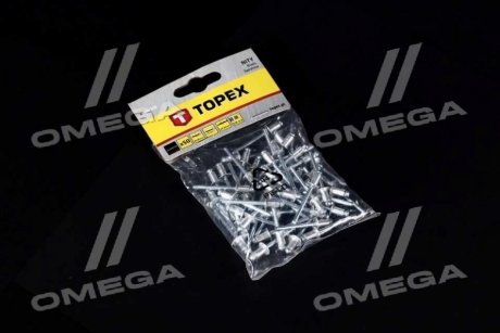 Алюминиевые заклепки 4.8 мм х 8 мм, 50 шт.*1 уп. Topex 43E501