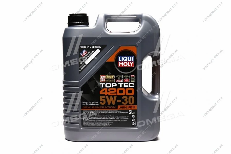 Олива моторна TOP TEC 4200 5W-30 API SM/CF ACEA A3-04/B4-04/C3-04 (Каністра 5л) Liqui Moly 7661/8973 (фото 1)