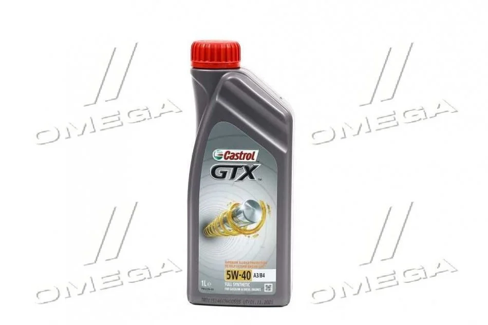 Масло моторное GTX 5W-40 A3/B4 (Канистра 1л) Castrol 15E62B (фото 1)