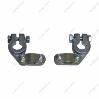 Клеми АКБ 2шт (+/-) свинець вантажні посилені під сталеву планку Україна S.I.L.A. 11592 (фото 1)