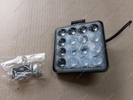 Фара LED квадратная 48W 6000K (16 диодов) (10,5х10,5х1,5см) 3D линза (ДК) Дорожня карта DK 3721