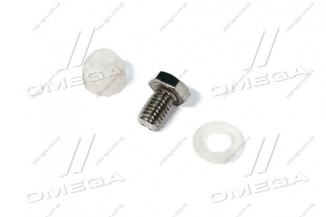 Фото 1 - болт М6х10 крепления радиатора ВАЗ 2108,-09,-099 с силиконовой прокладкой RIDER 1/38240/11sil Болт М6х10 крепления радиатора ВАЗ 2108,-09,-099 с силиконовой прокладкой RIDER 1/38240/11sil (фото 1)