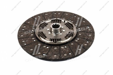 Диск сцепления ведомый КАМАЗ ЕВРО с КПП154 сцепления MFZ430 (фосфатированный, эллипсонавитая накладка) DETALKA 1878000206 (фото 1)