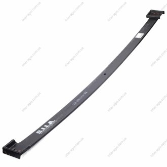 Фото 1 - лист № 1 задней рессори ГАЗ-53, 3307, 3309 L=1610 мм с чашками S.I.L.A. 53-2912101-03 Лист № 1 задней рессори ГАЗ-53, 3307, 3309 L=1610 мм с чашками S.I.L.A. 53-2912101-03 (фото 1)