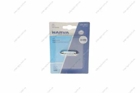 Лампа світлодіодна LED FESTOON С5W Range Performance 0,6W SV8.5 (43мм) (вир-во Narva) NARVA 181724000