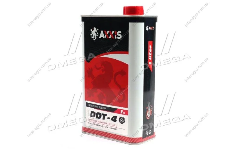 Жидкость тормозная AXXIS DOT4 (Канистра 1л) AXXIS Польша AX-26461 (фото 1)