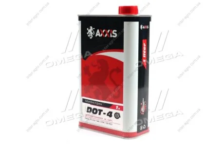 Жидкость тормозная AXXIS DOT4 (Канистра 1л) AXXIS Польша AX-26461