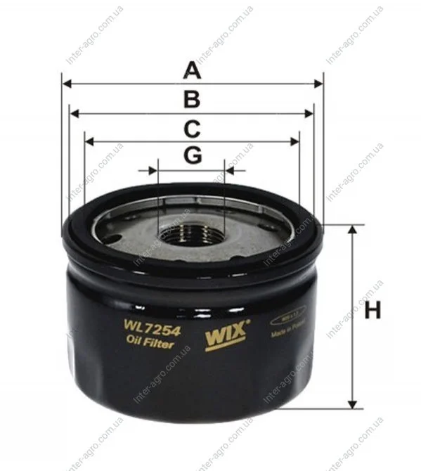 Фільтр масляний двигуна LOGAN, RENAULT /OP643/3 (вир-во WIX-FILTERS) WIX FILTERS WL7254 (фото 1)