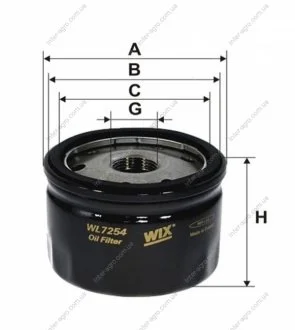 Фільтр масляний двигуна LOGAN, RENAULT /OP643/3 (вир-во WIX-FILTERS) WIX FILTERS WL7254