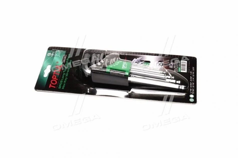 Набір дюймових Г-обр. шестигранників з кулею 1/16"-3/8" 9од. TOPTUL GBAL0901 (фото 1)