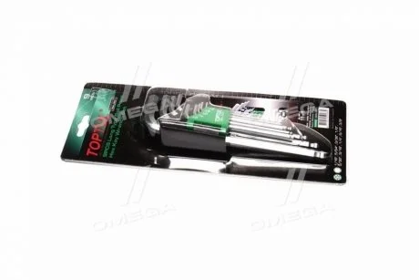 Набір дюймових Г-обр. шестигранників з кулею 1/16"-3/8" 9од. TOPTUL GBAL0901