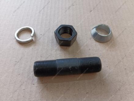 Шпилька М20х1,5-28-60 кронштейна переднего КАМАЗ с гайкой, гровером и втулкой РШ S.I.L.A. 853306 СБ (фото 1)