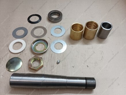 Шкворень у комплекті КРАЗ, МАЗ 500 (к-кт на один бік, підшипник) DETALKA 500А-3000100-01