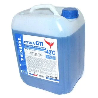 Антифриз Extra G11 -42С (синій) 10 кг TEMOL Антифриз синий -42С 10 кг.