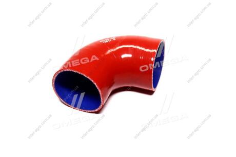 Патрубок турбокомпрессора МТЗ, ПАЗ, ЗИЛ-5301 большой (СИЛИКОН, D=90 мм, L=110Х110 мм) DETALKA 260-1109009-А