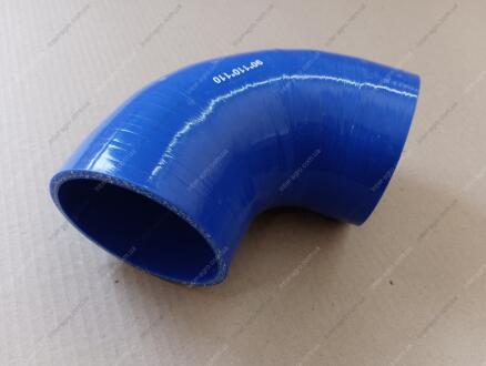 Патрубок турбокомпрессора МТЗ, ПАЗ, ЗИЛ-5301 большой (СИЛИКОН СИНИЙ, D=90 мм, L=110Х110 мм) АВТО-СОЮЗ 88 260-1109009-А