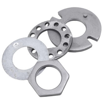 Ремкомплект передней ступицы КАМАЗ в сб. с 4-х (гайка + контргайка + 2 замковые шайбы) (S.I.L.A. AC) S.I.L.A. 5320-3103076/82/79/513