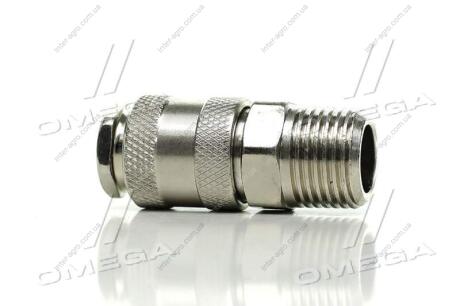 Разъем быстросъемный SM резьба 1/2 (наружная резьба) с клапаном RIDER RD 93.86.37