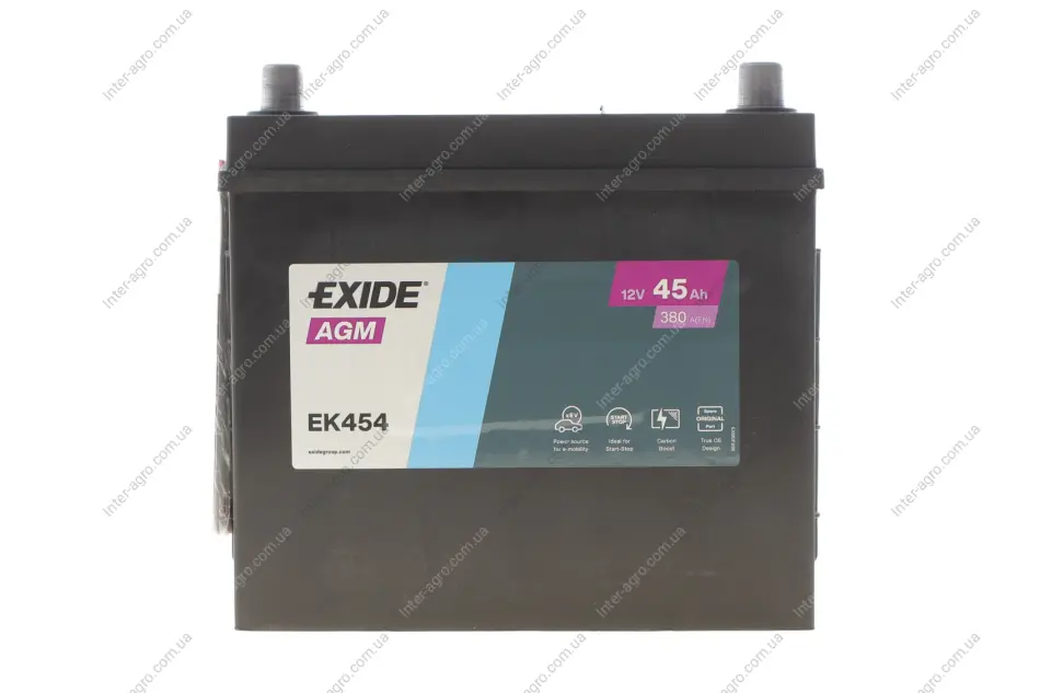 Аккумулятор 45Ah-12v Exide AGM (237х127х227), R, EN380 Азия EXIDE EK454 (фото 1)