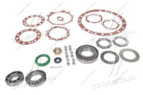 Ремкомплект мосту середнього КАМАЗ шестерні ведучої та валу заднього (підшипники, повний, 19-ть найменувань) DETALKA 5320-2502063