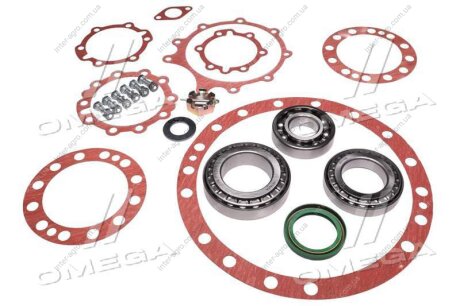 Ремкомплект мосту середнього КАМАЗ шестерні ведучої та валу заднього (підшипники, сальник ПРЕМІУМ, 15-ть найменувань) DETALKA 864176.