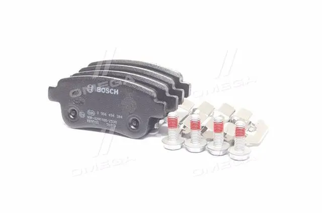 Колодка гальм. диск. RENAULT GRAND SCENIC III 1.4-2.0 09-, MEGANE III 08- задн. (вир-во Bosch) BOSCH 0 986 494 384 (фото 1)