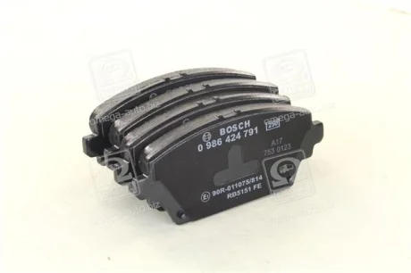 Колодка гальм. диск. NISSAN ALMERA передн. (вир-во Bosch) BOSCH 0 986 424 791