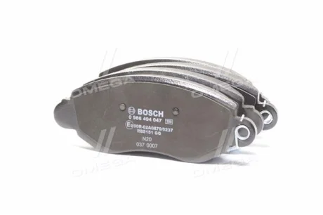 Колодка гальм. диск. FORD TRANSIT передн. (вир-во Bosch) BOSCH 0 986 494 047